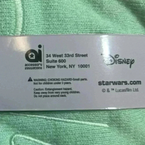 Star Wars Baby Yoda Grogu Unisex Kids Beanie Hat Ear Flaps One Size Green/Tan - Picture 3 of 5